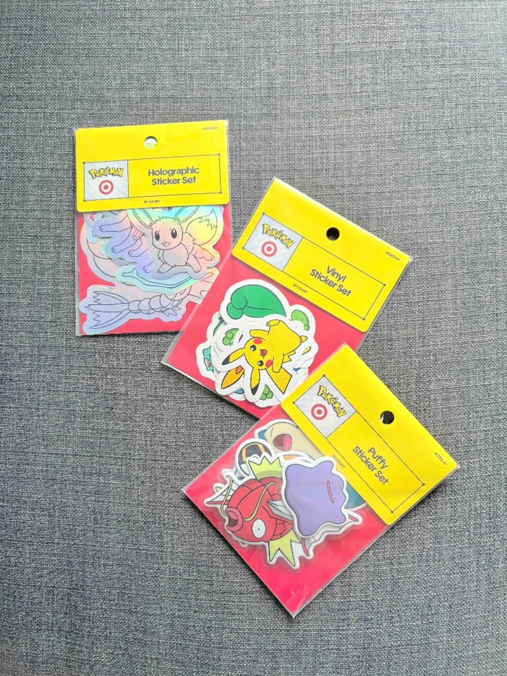 Pokemon x Target Exclusive Collectible Sticker Set of 3